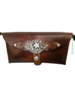 TEMPORARILY OUT OF STOCK - Sima Gurtel Leather Edelweiss Purse